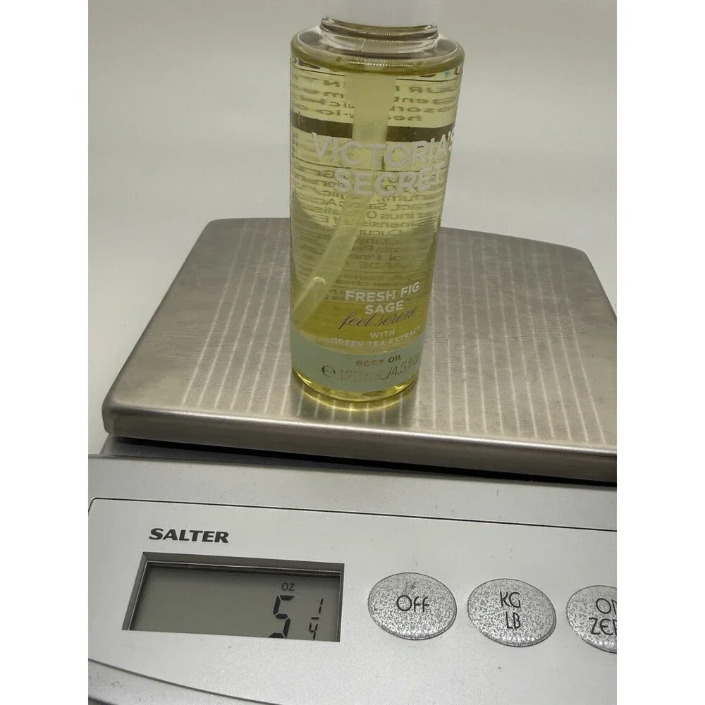 Victoria's Secret Fresh Fig Sage Green Tea Body Oil 4.3oz,‎ Lotion 10oz Set New